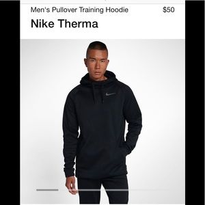 Nike Men’s Black Therma Fit Hoodie Sweatshirt